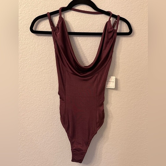 NWT Free People First Choice Burgundy Women's Intimately Free Bodysuit - Picture 6 of 9